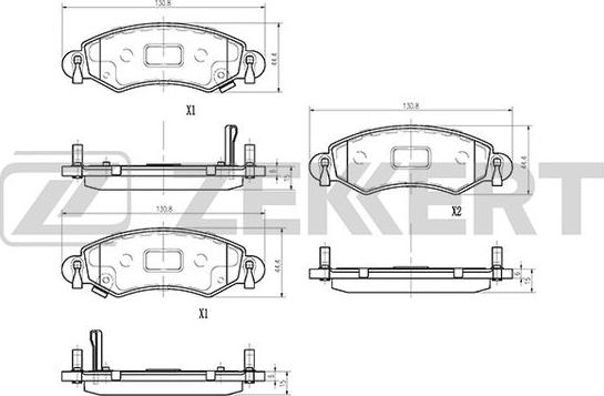 Zekkert BS-1239 - Kit de plaquettes de frein, frein à disque cwaw.fr