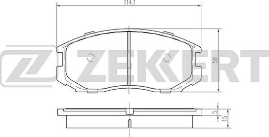 Zekkert BS-1237 - Kit de plaquettes de frein, frein à disque cwaw.fr