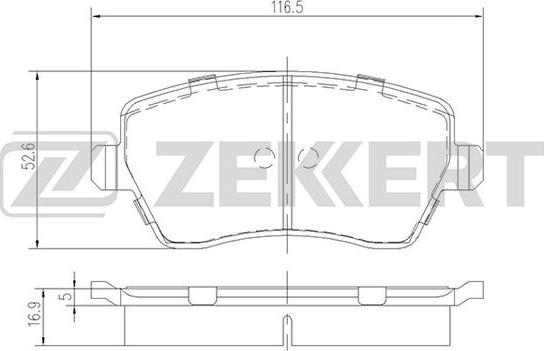 Zekkert BS-1221 - Kit de plaquettes de frein, frein à disque cwaw.fr