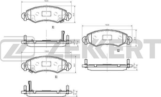 Zekkert BS-1222 - Kit de plaquettes de frein, frein à disque cwaw.fr