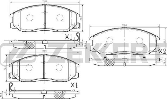 Zekkert BS-1794 - Kit de plaquettes de frein, frein à disque cwaw.fr