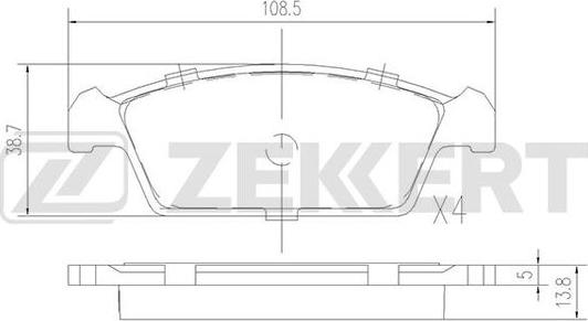 Zekkert BS-1769 - Kit de plaquettes de frein, frein à disque cwaw.fr