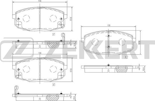 Zekkert BS-1762 - Kit de plaquettes de frein, frein à disque cwaw.fr