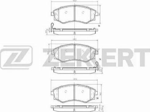 Zekkert BS-1767 - Kit de plaquettes de frein, frein à disque cwaw.fr