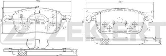 Zekkert BS-1700 - Kit de plaquettes de frein, frein à disque cwaw.fr