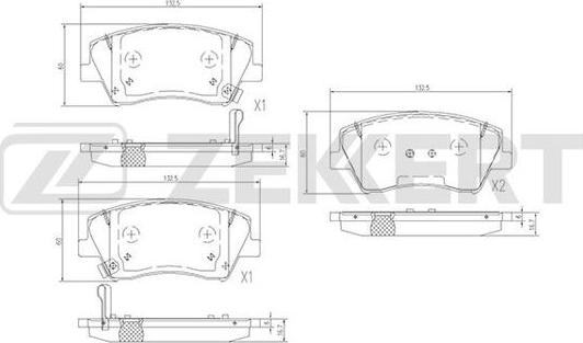 Zekkert BS-1701 - Kit de plaquettes de frein, frein à disque cwaw.fr