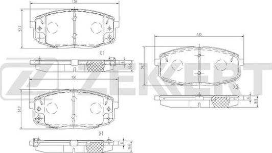 Zekkert BS-1707 - Kit de plaquettes de frein, frein à disque cwaw.fr