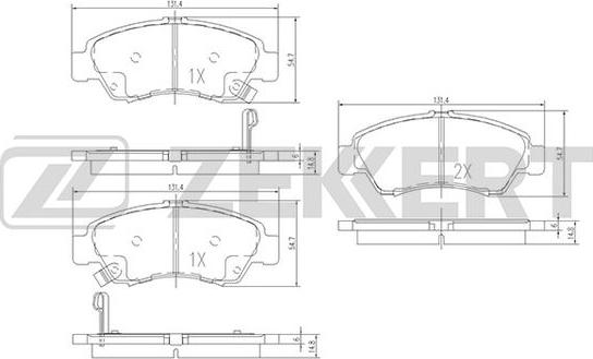 Zekkert BS-1717 - Kit de plaquettes de frein, frein à disque cwaw.fr