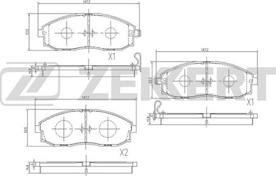 Zekkert BS-1785 - Kit de plaquettes de frein, frein à disque cwaw.fr