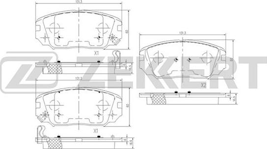 Zekkert BS-1780 - Kit de plaquettes de frein, frein à disque cwaw.fr