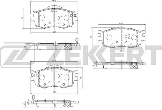 Zekkert BS-1776 - Kit de plaquettes de frein, frein à disque cwaw.fr