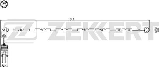 Zekkert BS-8049 - Contact d'avertissement, usure des plaquettes de frein cwaw.fr