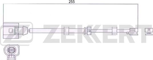 Zekkert BS-8044 - Contact d'avertissement, usure des plaquettes de frein cwaw.fr