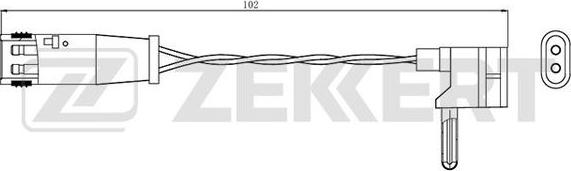 Zekkert BS-8043 - Contact d'avertissement, usure des plaquettes de frein cwaw.fr