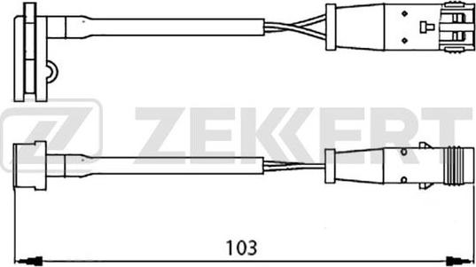 Zekkert BS-8019 - Contact d'avertissement, usure des plaquettes de frein cwaw.fr