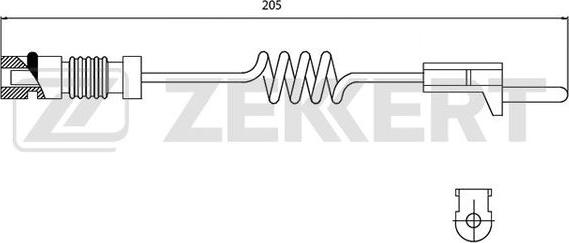 Zekkert BS-8014 - Contact d'avertissement, usure des plaquettes de frein cwaw.fr