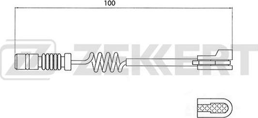 Zekkert BS-8015 - Contact d'avertissement, usure des plaquettes de frein cwaw.fr