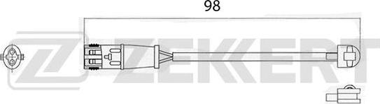 Zekkert BS-8012 - Contact d'avertissement, usure des plaquettes de frein cwaw.fr