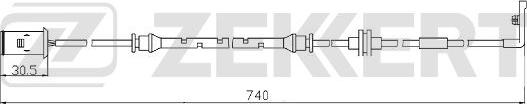 Zekkert BS-8088 - Contact d'avertissement, usure des plaquettes de frein cwaw.fr