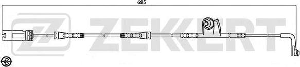 Zekkert BS-8035 - Contact d'avertissement, usure des plaquettes de frein cwaw.fr