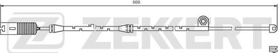 Zekkert BS-8036 - Contact d'avertissement, usure des plaquettes de frein cwaw.fr