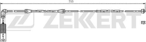 Zekkert BS-8037 - Contact d'avertissement, usure des plaquettes de frein cwaw.fr