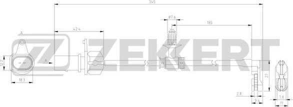 Zekkert BS-8140 - Contact d'avertissement, usure des plaquettes de frein cwaw.fr