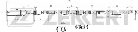 Zekkert BS-8131 - Contact d'avertissement, usure des plaquettes de frein cwaw.fr