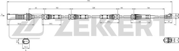 Zekkert BS-8137 - Contact d'avertissement, usure des plaquettes de frein cwaw.fr