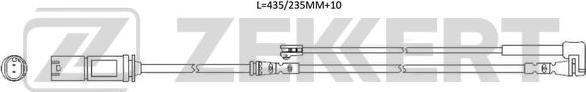 Zekkert BS-8128 - Contact d'avertissement, usure des plaquettes de frein cwaw.fr