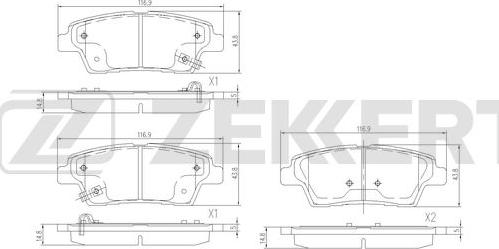 Zekkert BS-3049 - Kit de plaquettes de frein, frein à disque cwaw.fr