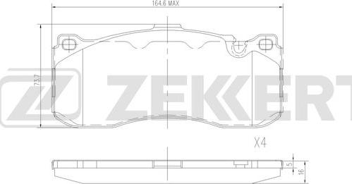 Zekkert BS-3046 - Kit de plaquettes de frein, frein à disque cwaw.fr