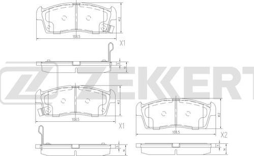 Zekkert BS-3054 - Kit de plaquettes de frein, frein à disque cwaw.fr