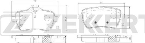 Zekkert BS-3055 - Kit de plaquettes de frein, frein à disque cwaw.fr