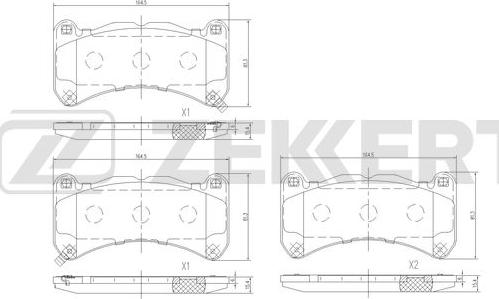 Zekkert BS-3051 - Kit de plaquettes de frein, frein à disque cwaw.fr