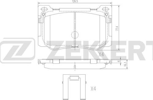 Zekkert BS-3053 - Kit de plaquettes de frein, frein à disque cwaw.fr