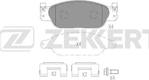 Zekkert BS-3064 - Kit de plaquettes de frein, frein à disque cwaw.fr