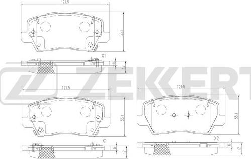 Zekkert BS-3068 - Kit de plaquettes de frein, frein à disque cwaw.fr