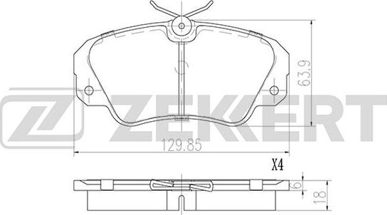 Zekkert BS-3001 - Kit de plaquettes de frein, frein à disque cwaw.fr