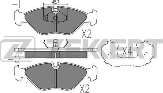 Zekkert BS-3003 - Kit de plaquettes de frein, frein à disque cwaw.fr