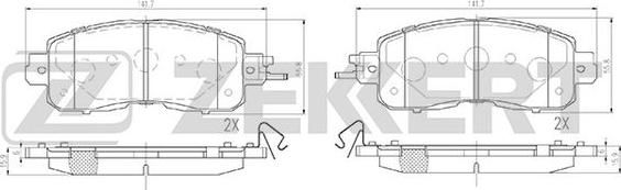 Zekkert BS-3014 - Kit de plaquettes de frein, frein à disque cwaw.fr