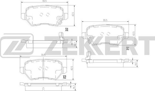 Zekkert BS-3017 - Kit de plaquettes de frein, frein à disque cwaw.fr