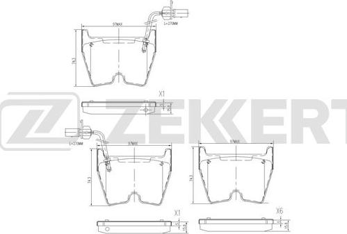 Zekkert BS-3039 - Kit de plaquettes de frein, frein à disque cwaw.fr