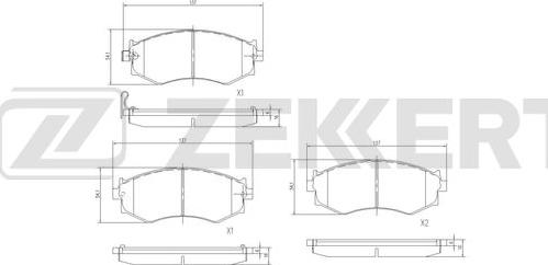 Zekkert BS-3025 - Kit de plaquettes de frein, frein à disque cwaw.fr