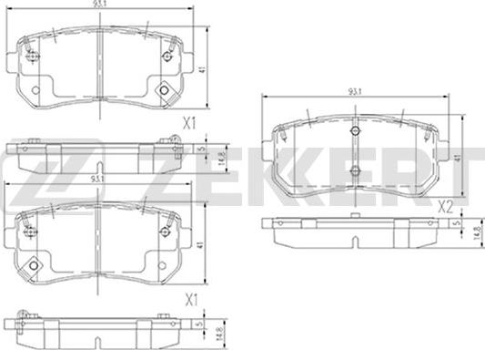 Zekkert BS-3020 - Kit de plaquettes de frein, frein à disque cwaw.fr