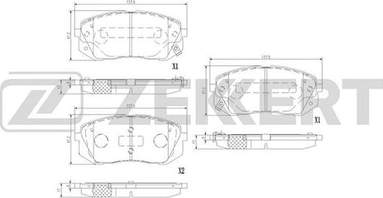 Zekkert BS-3021 - Kit de plaquettes de frein, frein à disque cwaw.fr