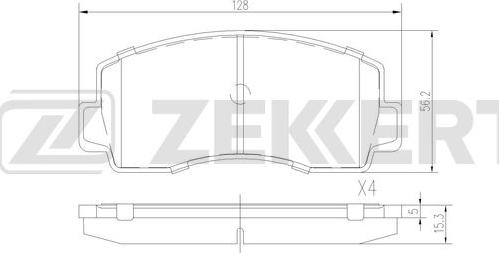 Zekkert BS-3028 - Kit de plaquettes de frein, frein à disque cwaw.fr