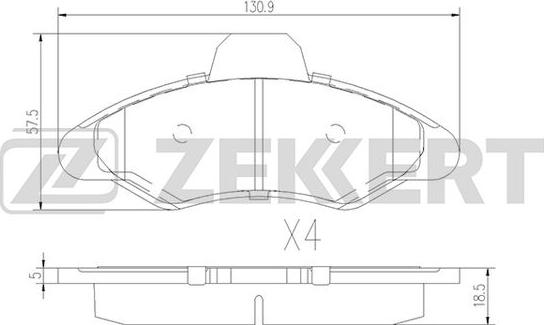 Zekkert BS-2999 - Kit de plaquettes de frein, frein à disque cwaw.fr