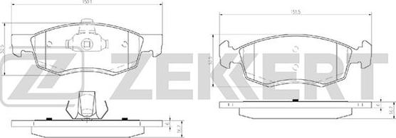 Zekkert BS-2940 - Kit de plaquettes de frein, frein à disque cwaw.fr