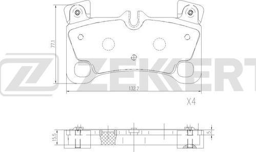 Zekkert BS-2943 - Kit de plaquettes de frein, frein à disque cwaw.fr